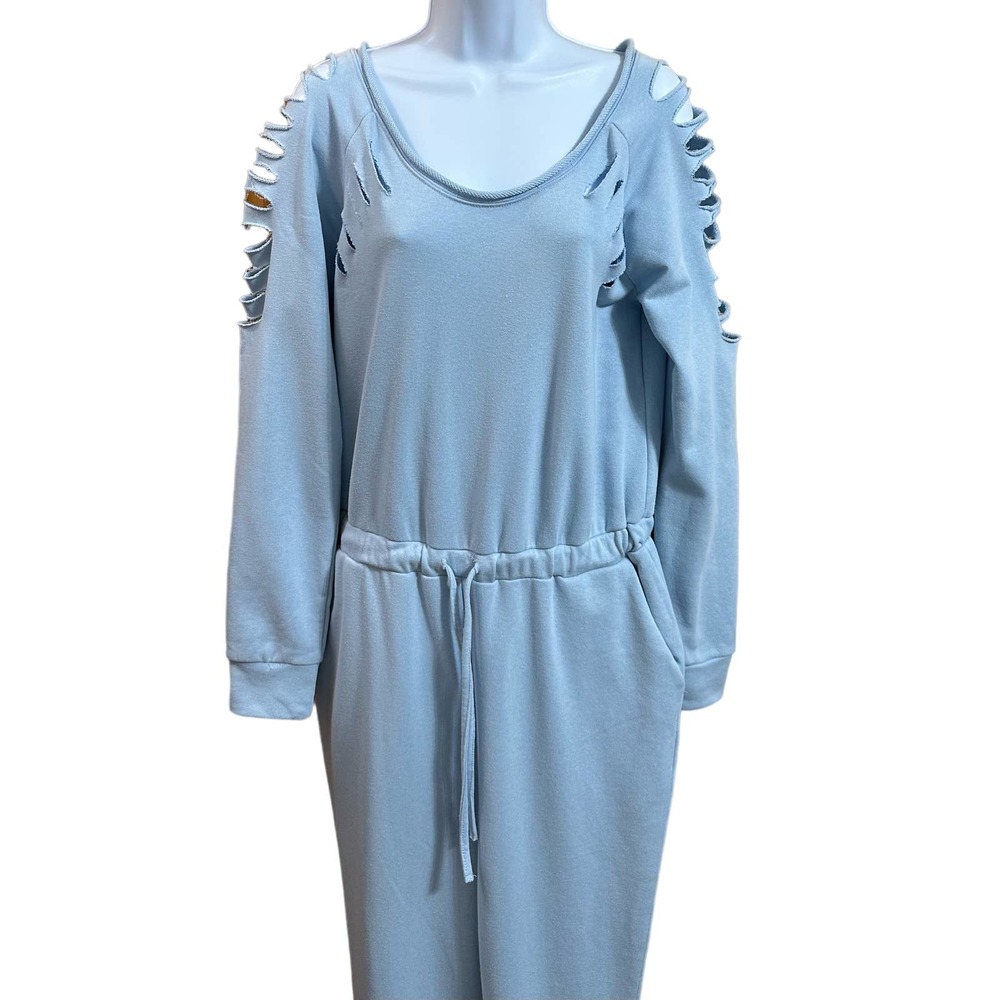 EUC, Venus Women’s Sz Medium Blue Long Sleeve Jumpsuit